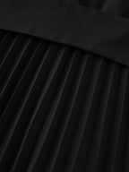 Pleated Waist-Defining Sleeveless Maxi Dress
