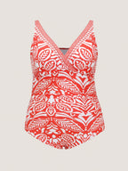 Pants Set Geometric Print One-Piece Swimsuit