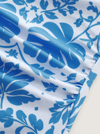 Sarong Set Floral Print One-Piece Swimsuit
