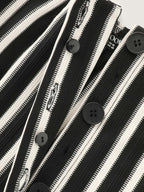 Stretchy Striped Print Square Neckline Tank Top