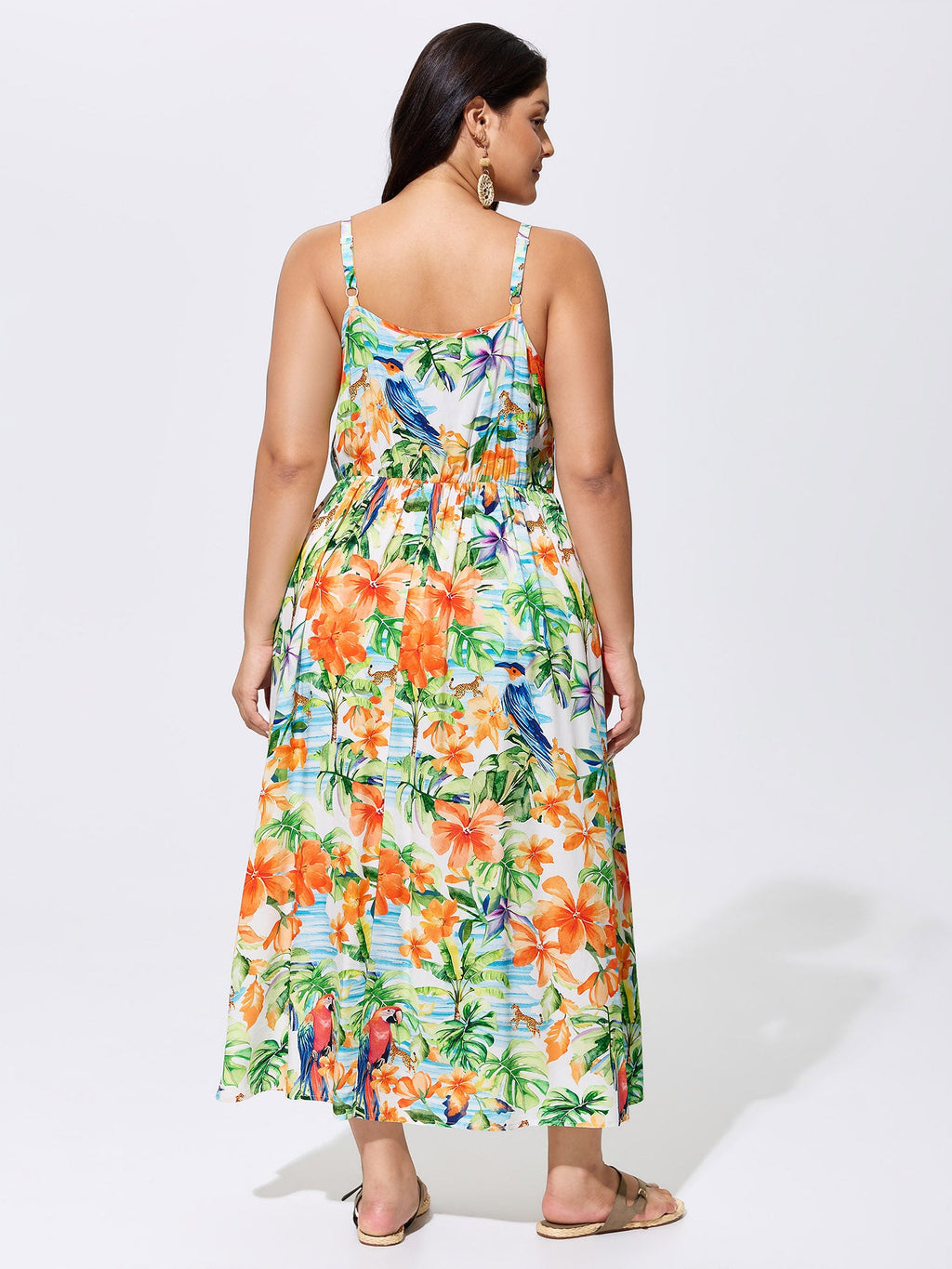 Floral Print Flowy Cami Maxi Dress