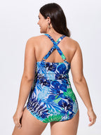 Tropical Floral Print One-Piece Swim