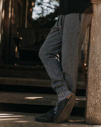 The Apres Pant in Navy Linen Tweed