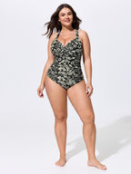 Paisley Print Sweetheart Cut-Out One-Piece Swim