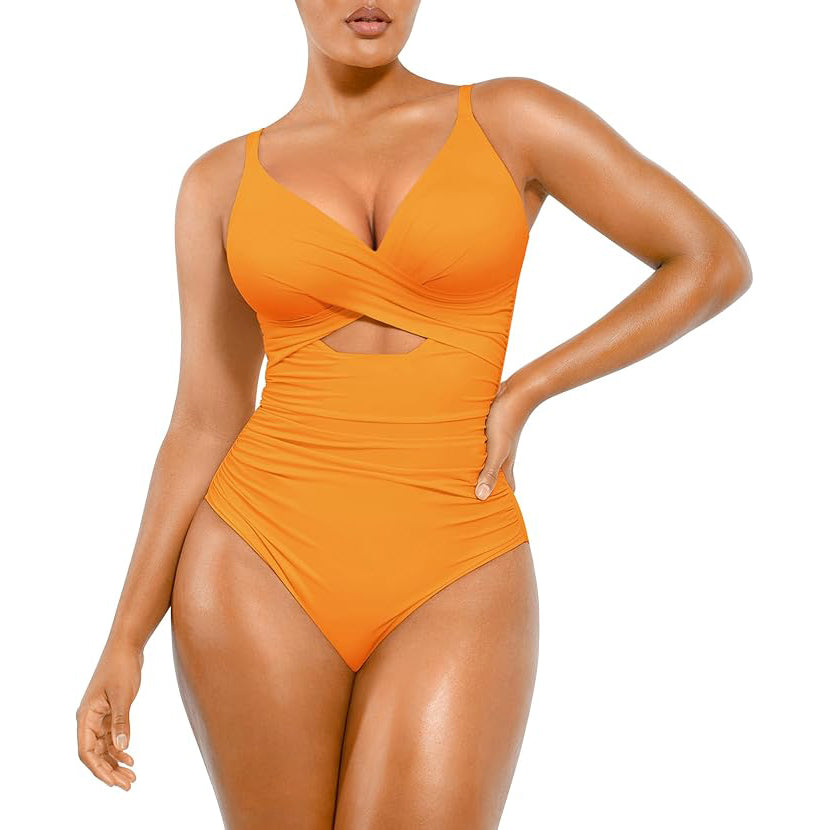 Plus Size Cutout One-Piece Swimsuit