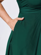 Cut-Out Detail Pockets Swim Dress