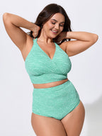 Floral Textured Tight-Fit Swim Bottoms