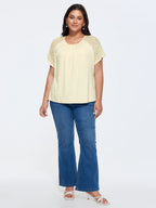 Sheer Lace Raglan Sleeve Knit Top