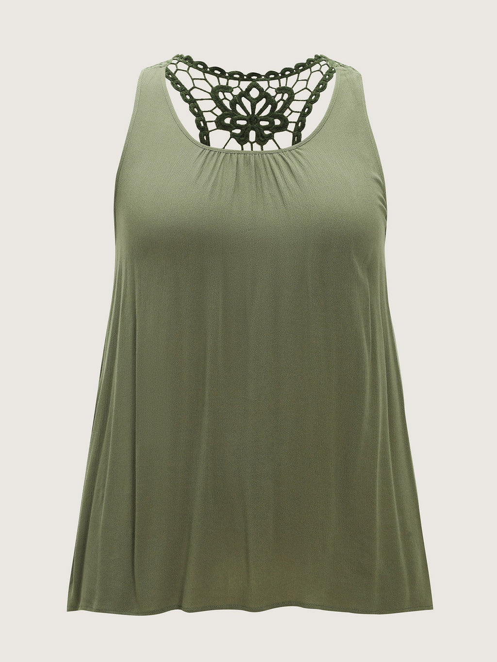Back Cut-Out Flowy Plain Tank Top