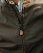 The Bomber Jacket in Fatigue Olive Dry Wax