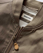 The Bomber Jacket in Fatigue Olive Dry Wax