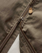 The Bomber Jacket in Fatigue Olive Dry Wax