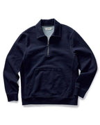 The Apres Quarter Zip in Rinsed Indigo Terry