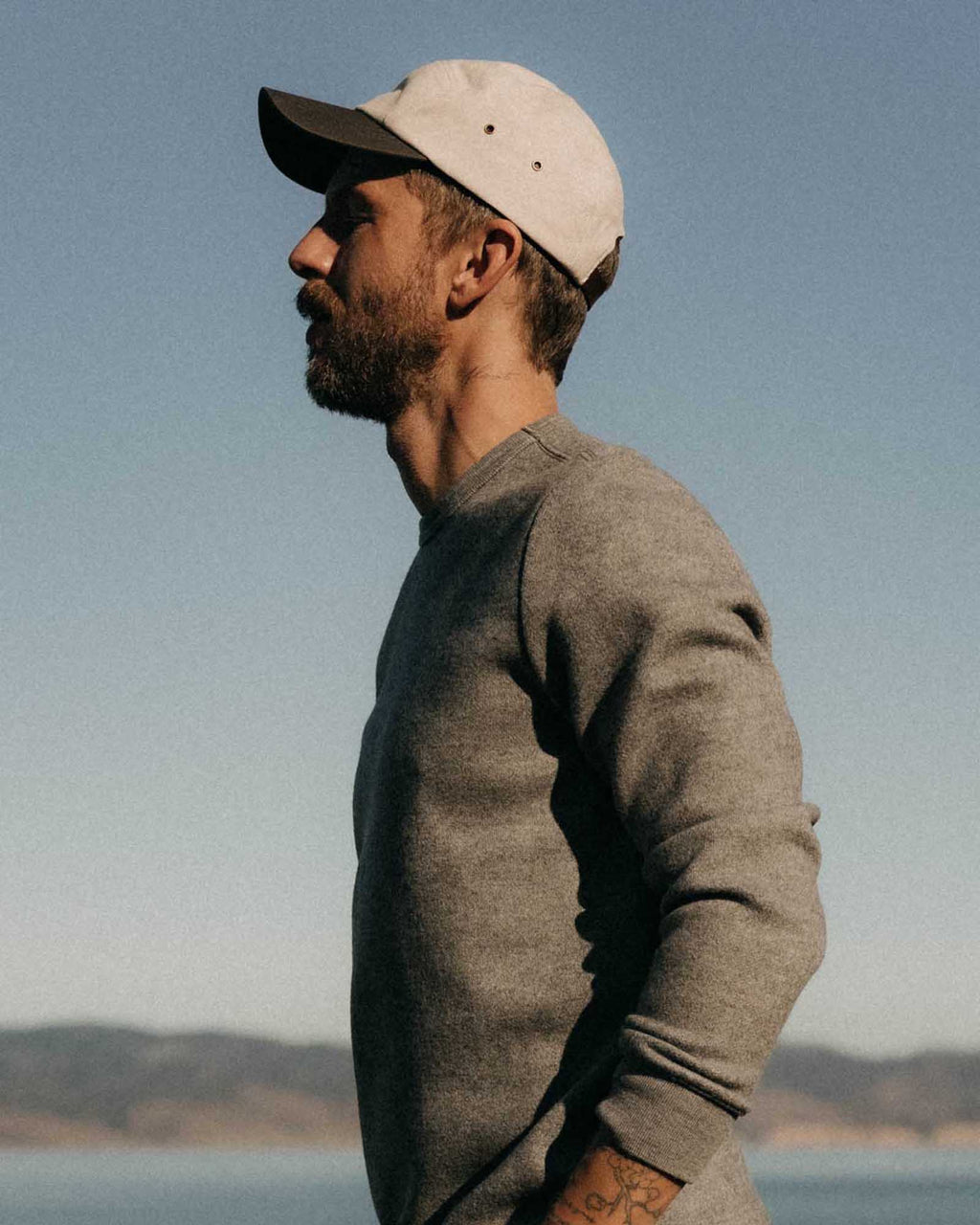The 5-Panel Cap in Stone Pigment Canvas