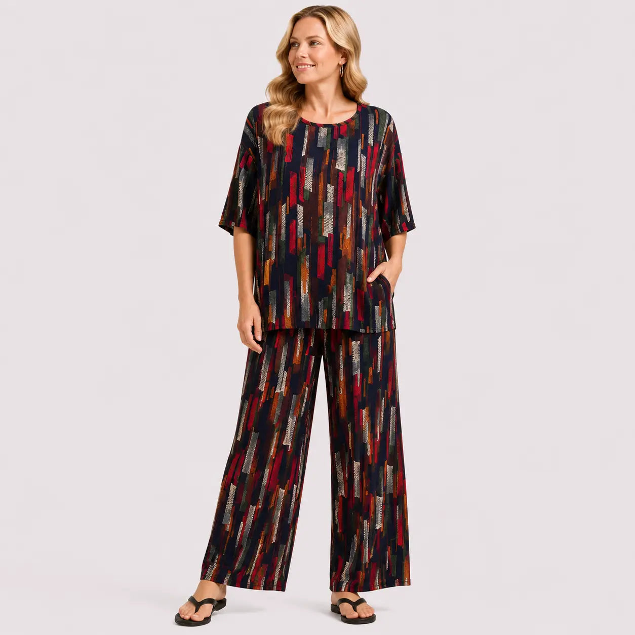 LADIES COMFORT LOUNGE CO-ORD SETS UPGRADED FRESH COOL FABRIB JUST MADE FOR MOST COMFORT SENSATION DURING SUMMER TIMES SUPER STRETCHY 3D PATTERNS VERSATILE FOR MOST VIBES ONE SIZE FITS ALL 12-24 PLUS SIZE LADIES FASHION