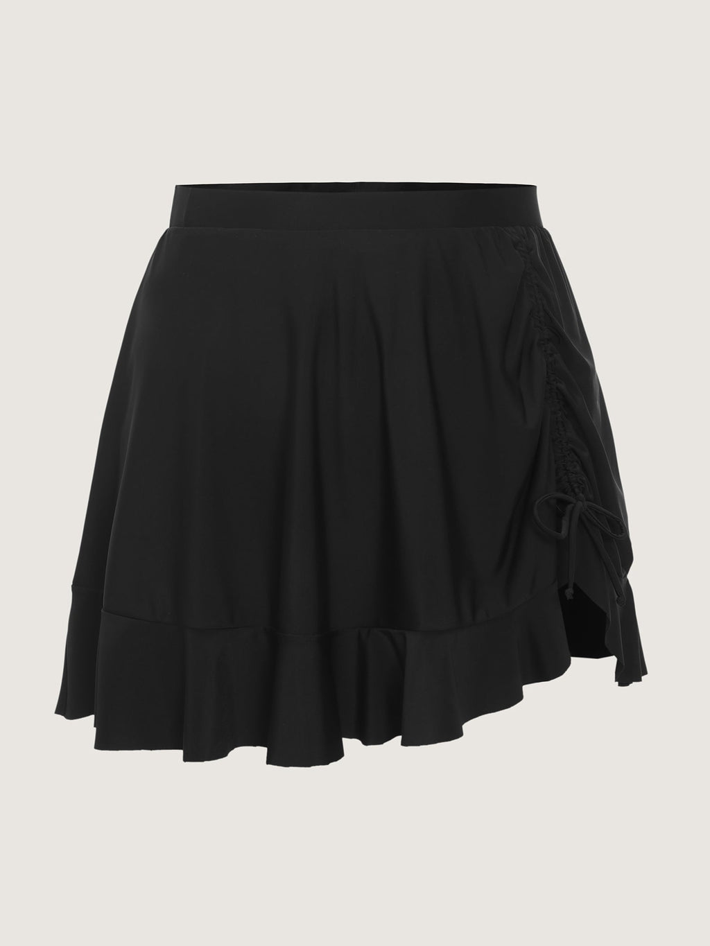 Adjustable Side Drawstring Ruffled Swim Bottoms