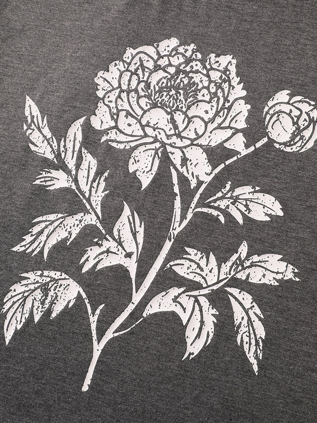 Supersoft Stretchy Floral Print Long T-Shirt