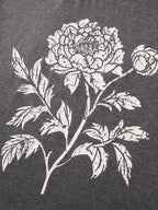 Supersoft Stretchy Floral Print Long T-Shirt
