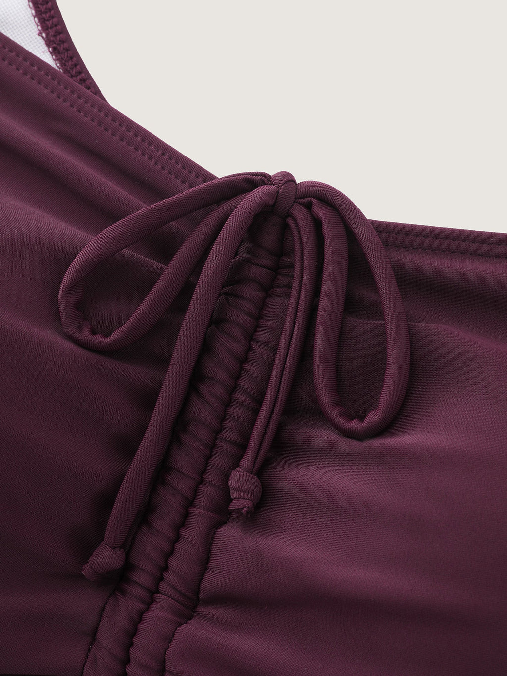 Sheer Ruched Bodice Tiered Swim Dress