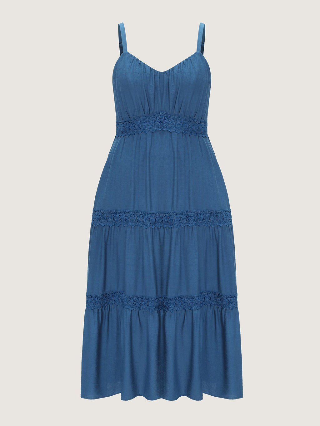 Breathable Plain Tiered Sleeveless Maxi Dress