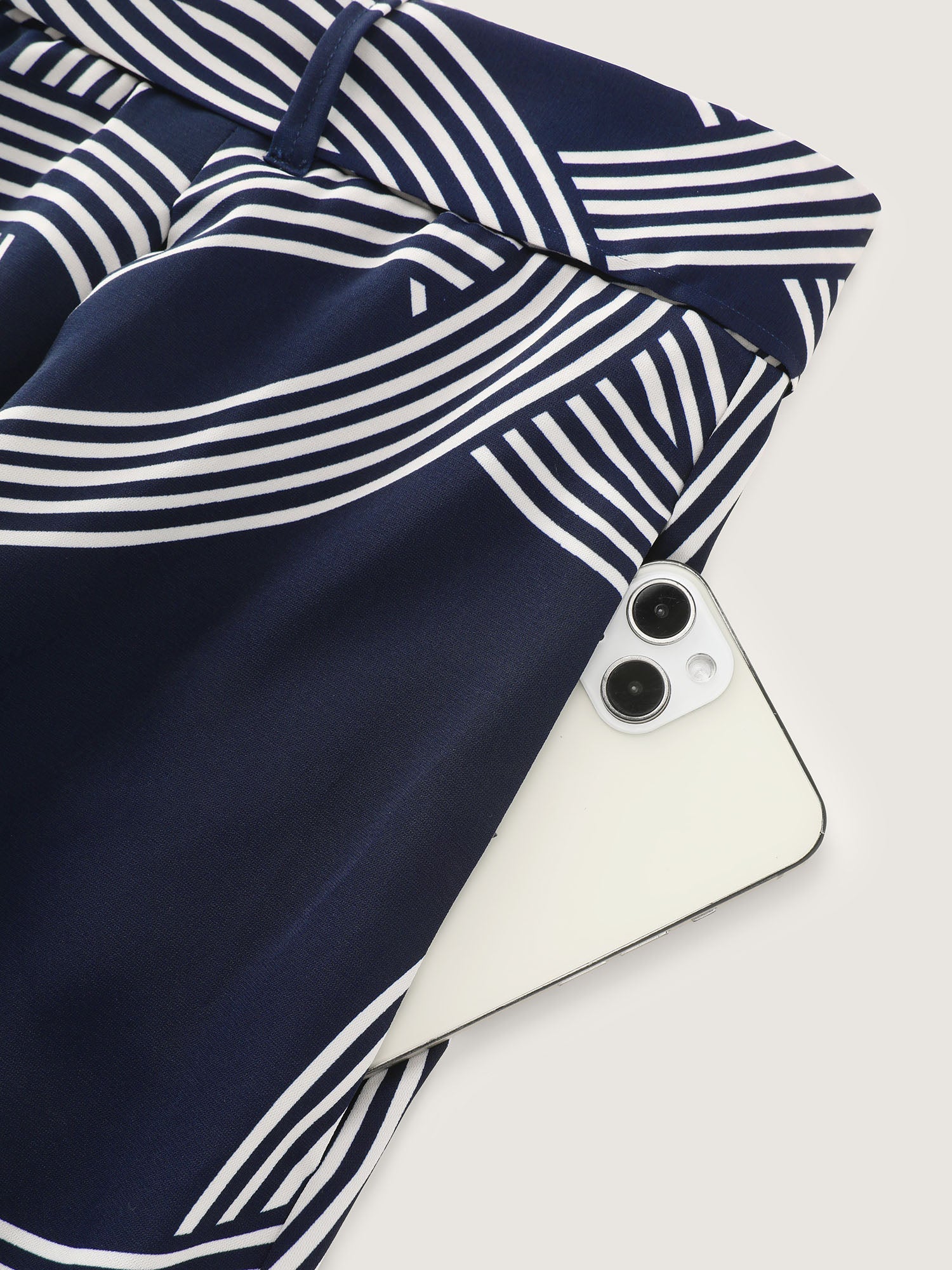 Abstract Print Waist-Tie Maxi Skirt