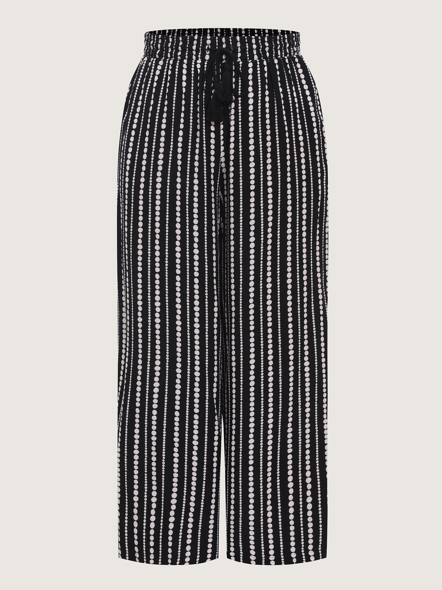 Striped Print Drawstring Waist Pants