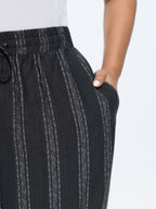 Striped Print Drawstring Waist Jogger Pants