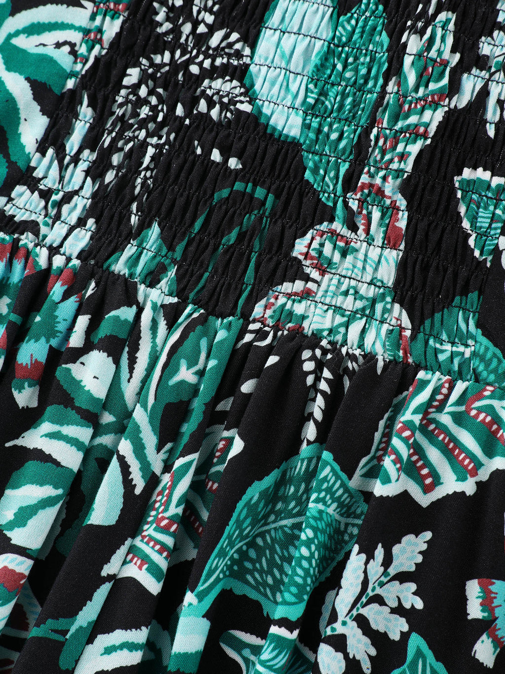Tropical Print Cut-Out Back Romper