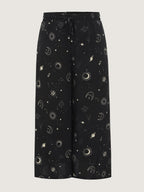 Star Moon Print Flowy Pants