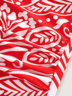 Pants Set Geometric Print One-Piece Swimsuit