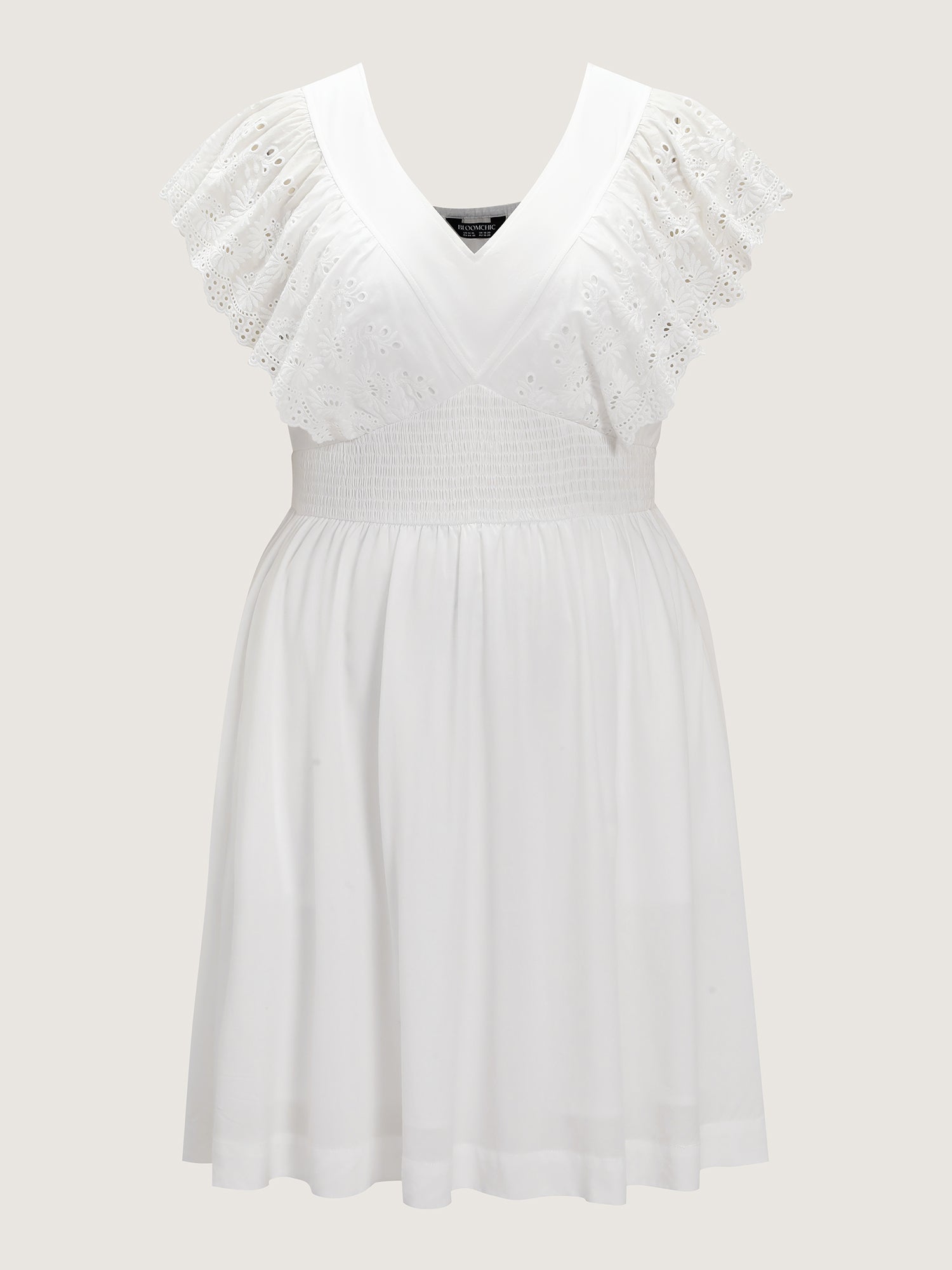 Supersoft Lace Eyelet Trim Breezy Mini Dress