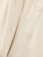 Knotted From Collared Midi Shirt Dress