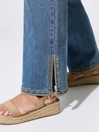 Stretchy High-Rise Elastic Back Waist Jeans