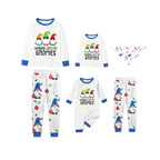 Holiday Family Christmas Pajamas Set With Christmas Gnome Pattern Print