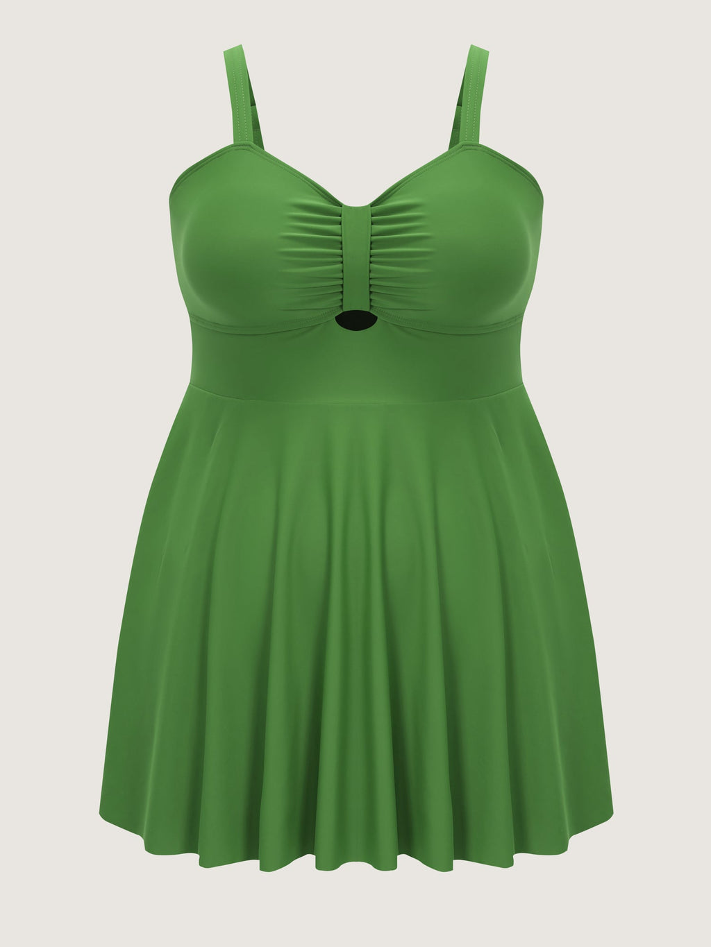 Cut-Out Pockets Fit And Flare Swim Dress