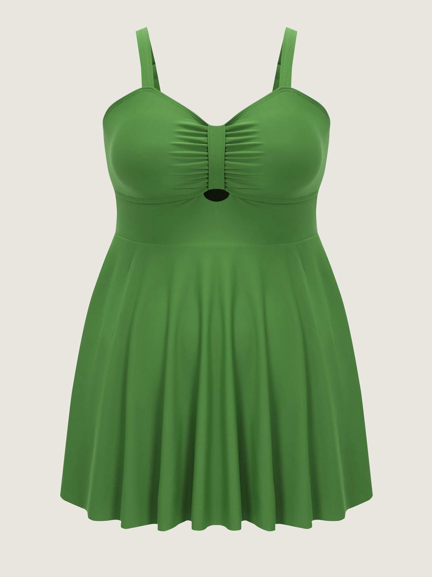 Cut-Out Pockets Fit And Flare Swim Dress
