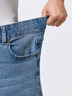 Stretchy High-Rise Elastic Back Waist Jeans