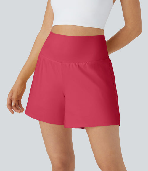 2026🔥UK Super High Waisted Back Pocket & Side Hidden Pocket 2-in-1 Yoga Shorts