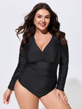 Sheer Twist Front Tummy-Control One-Piece Swim