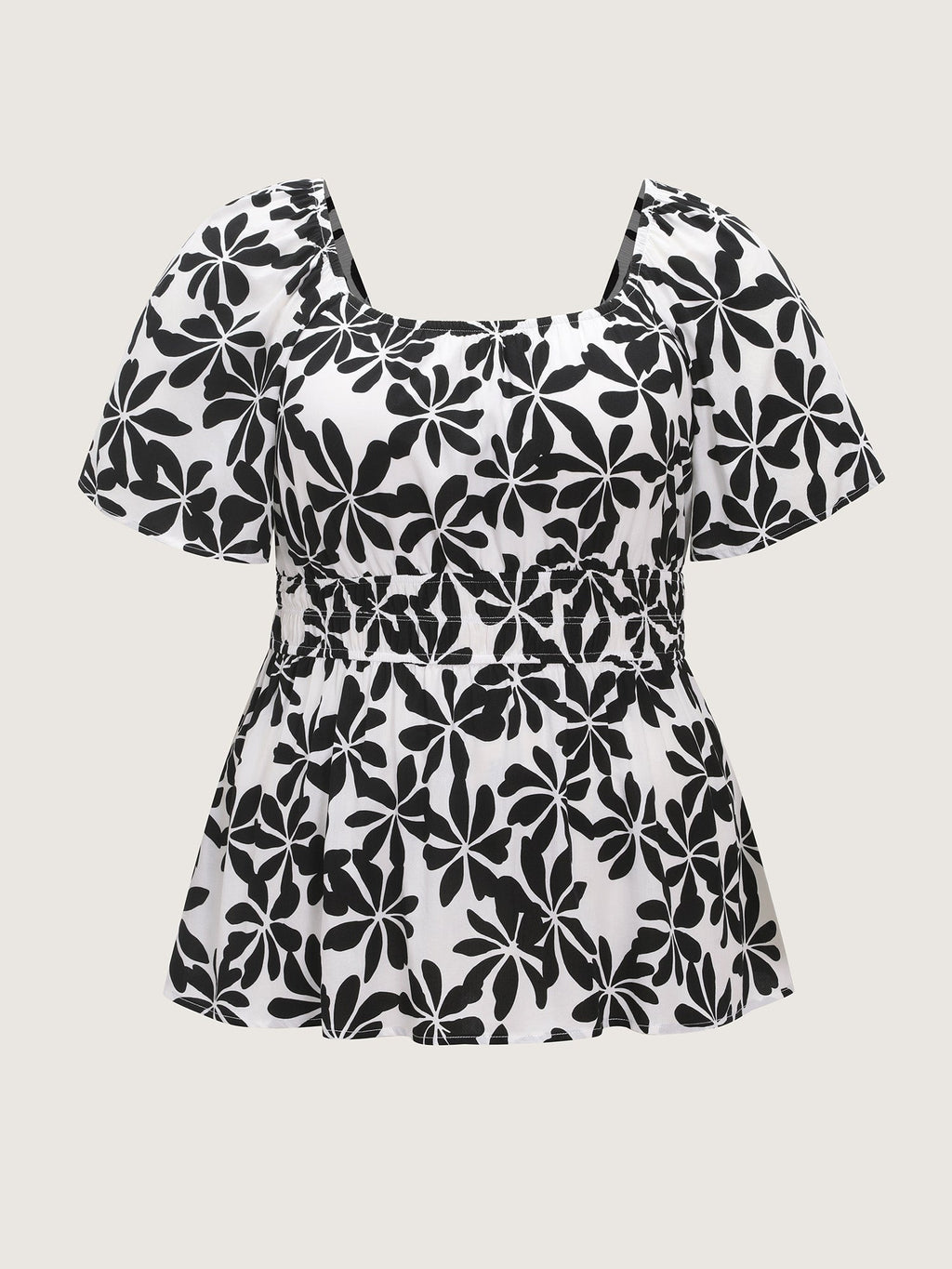 Floral Print Fit And Flare Blouse