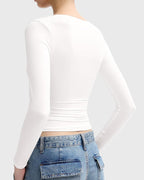 Square Neck Slimming Basic Top