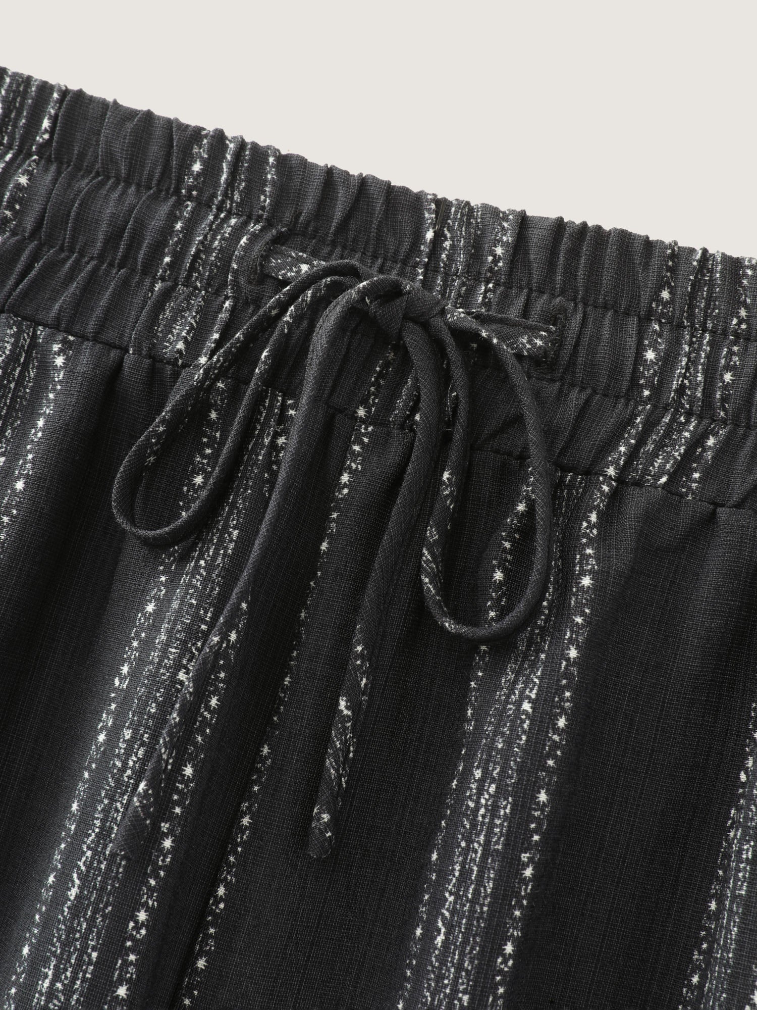 Striped Print Drawstring Waist Jogger Pants