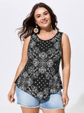 Supersoft Paisley Print Flowy Tank Top