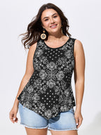 Supersoft Paisley Print Flowy Tank Top