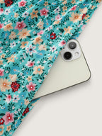 Floral Print Color Contrast Cami Maxi Dress