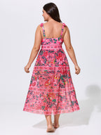 Sheer Sarong Set Flora Print One-Piece Swim