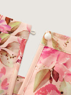Floral Print Pleated Skirt Midi Dress