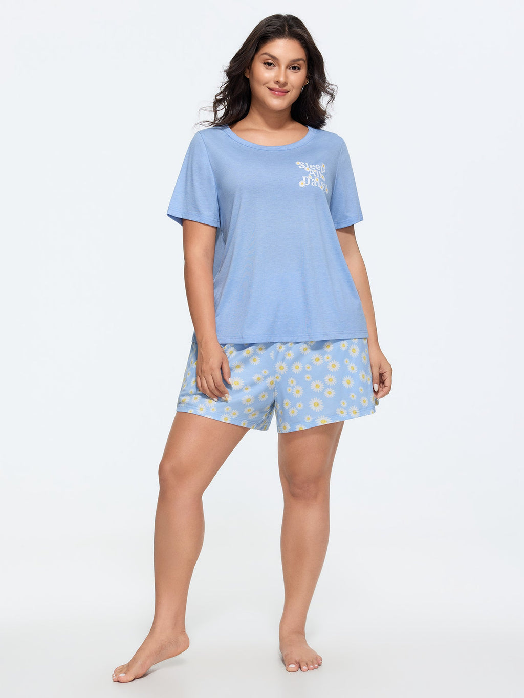 Supersoft Floral Print Color Contrast Pajama Set
