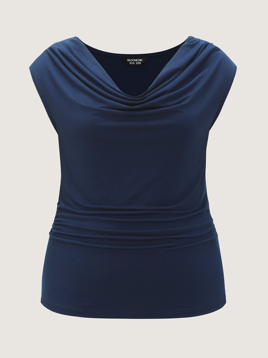 Stretchy Cowl Neckline Knit Top