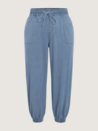 Pull-On Elastic Waist Harem Jeans